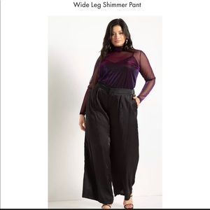 Eloquii Wide Leg Shimmer Pant - Plus Size